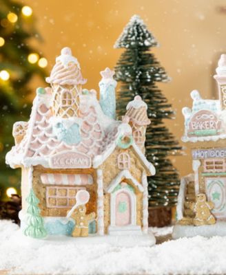 Resin Christmas Macaron Village, Set of 2
