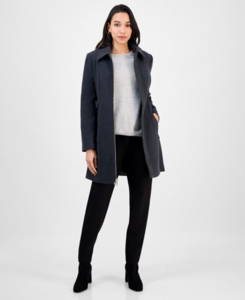 Женское пальто MICHAEL Michael Kors Collared Zip-Front