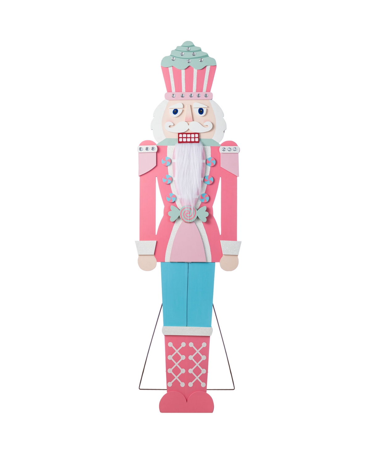 60" Wooden Christmas Nutcracker Porch Decor - Multi