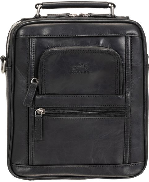 Мужская сумка Mancini Buffalo Double Compartment, цвет: Чёрный