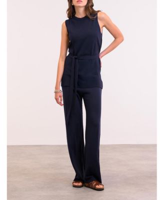 Women's Fine Knit Sleeveless Tunic