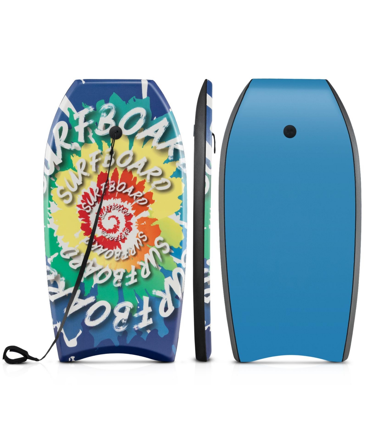 37 Inches lightweight body board boogie board with Eps core Xpe deck Hdpe bottom multicolor - Blue