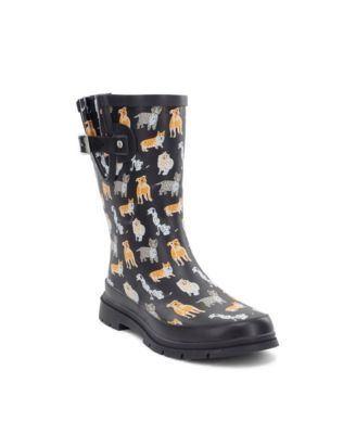 Womens Dog Pack Mid Rain Boot