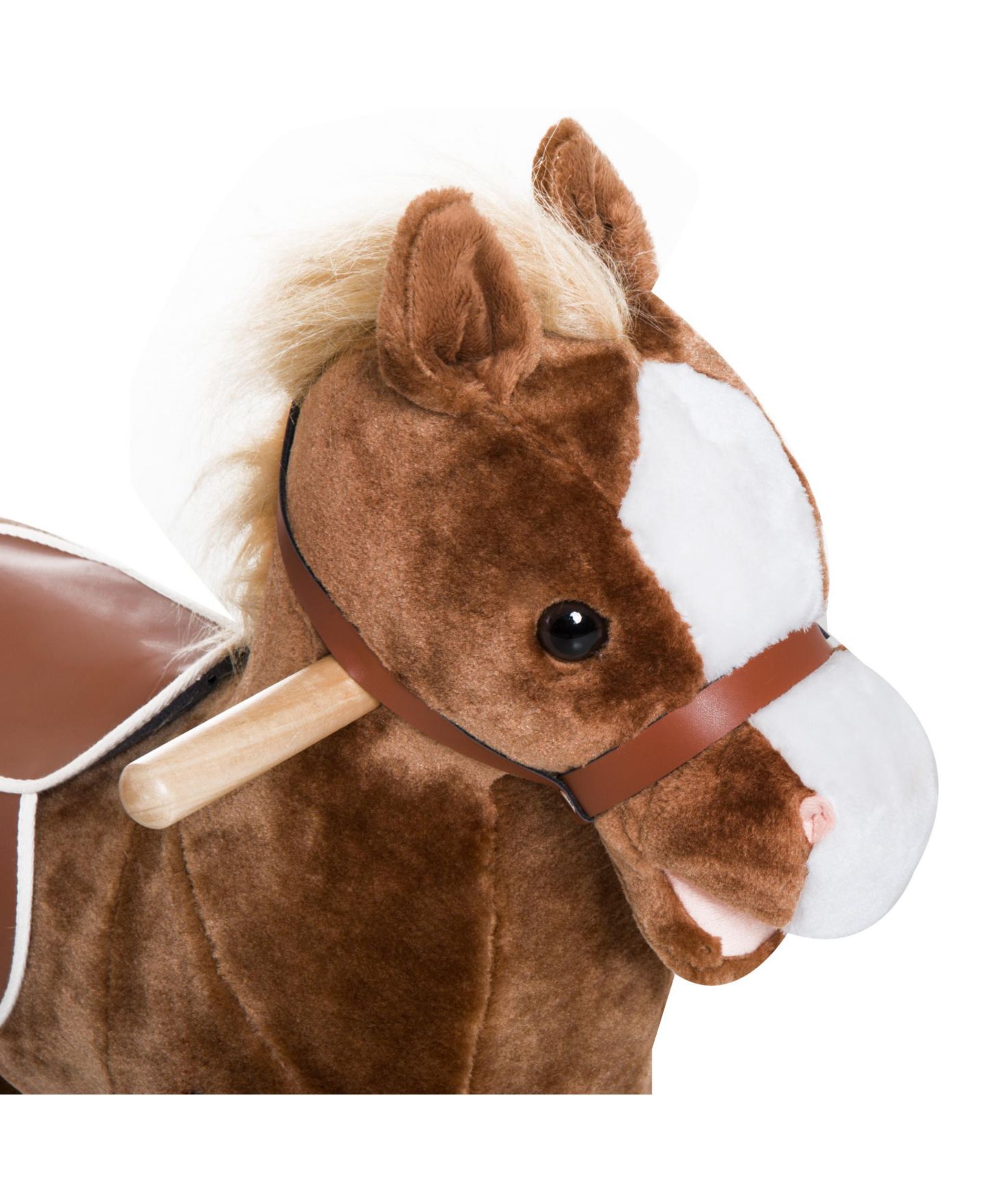 Детская мягкая игрушка Qaba Kids Plush Rocking Horse With Simulated Sounds, 88-Lb. Capacity, Ages 3-4 — фото 8