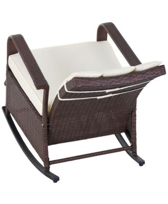 PE Rat Rocking Recliner with Footrest,