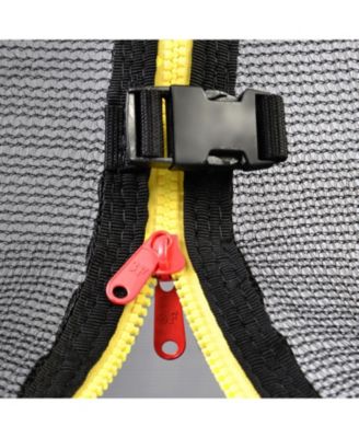 12FT trampoline Pumpkin- ladder-Black Red