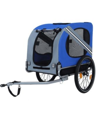 Dog Bike Trailer - 120LB Capacity All-Terrain Blue-Gray