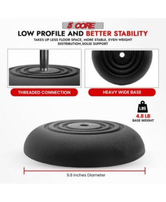 5Core Mic Stand Floor 2Pcs Adjustable Round Base Universal Metal Microphone Stands