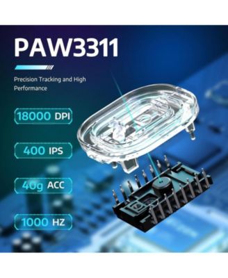 Wireless Gaming Mouse,Tri-Mode Connection (2.4G/Wired/BT5.2),55g Lightweight,18K DPI Optical Sensor, 20 Million Key Life,Ergonomic Design,for PC/Laptop/Win/Mac