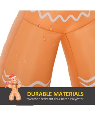 8 ft Inflatable Gingerbread Man Outdoor Holiday Display w/ LED Lights