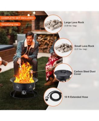 Portable Propane Gas Fire Pit for Outdoor Heating – Ideal for Camping, Backyard, and Patio Use