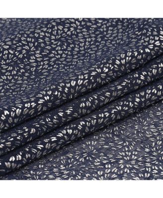 Glam Chic Living 2 Pack Metallic Foil Sparkle Slub Sheer Grommet Top Curtain Panels - Rose