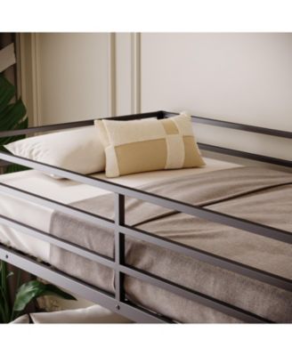 Metal Bunk Bed Twin Over Full with Stairs