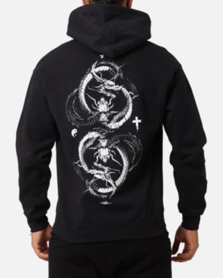 Men's Double Dragon Hoodie, Large, Black