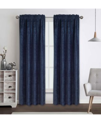 2 Piece Heavy Weight Light Filtering Rod Pocket Luxurious Royal Chenille Curtain Panels - Beige