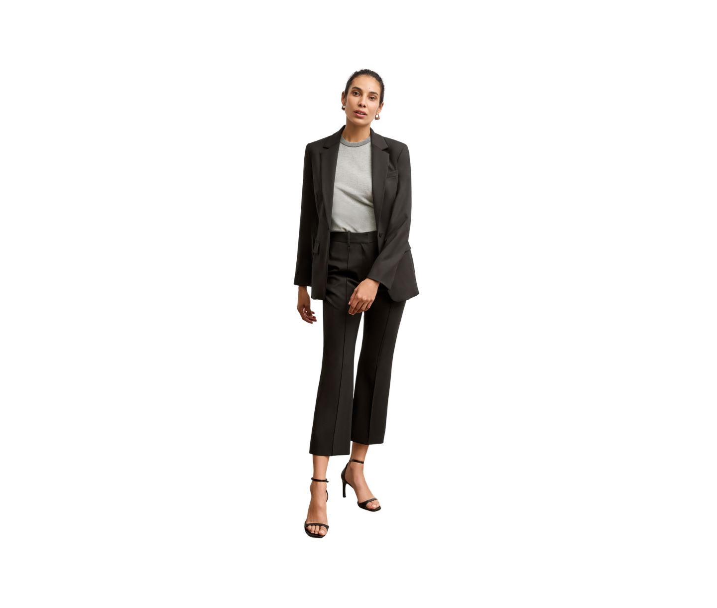 Женские брюки M.M.LaFleur Tessa Kick Flare - Washable Wool Twill, цвет: Чёрный — фото 2