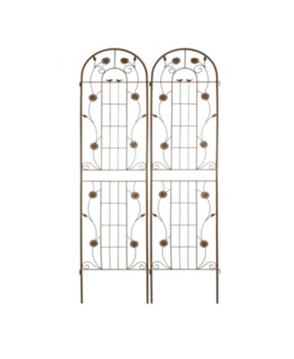 2 Pack Metal Garden Trellis 86.7" Climbing Plant Support