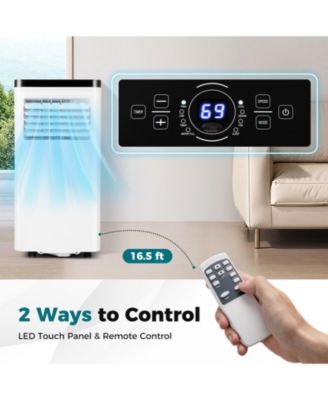 10000 BTU Portable Air Conditioner w/ Control Panel & Remote Control