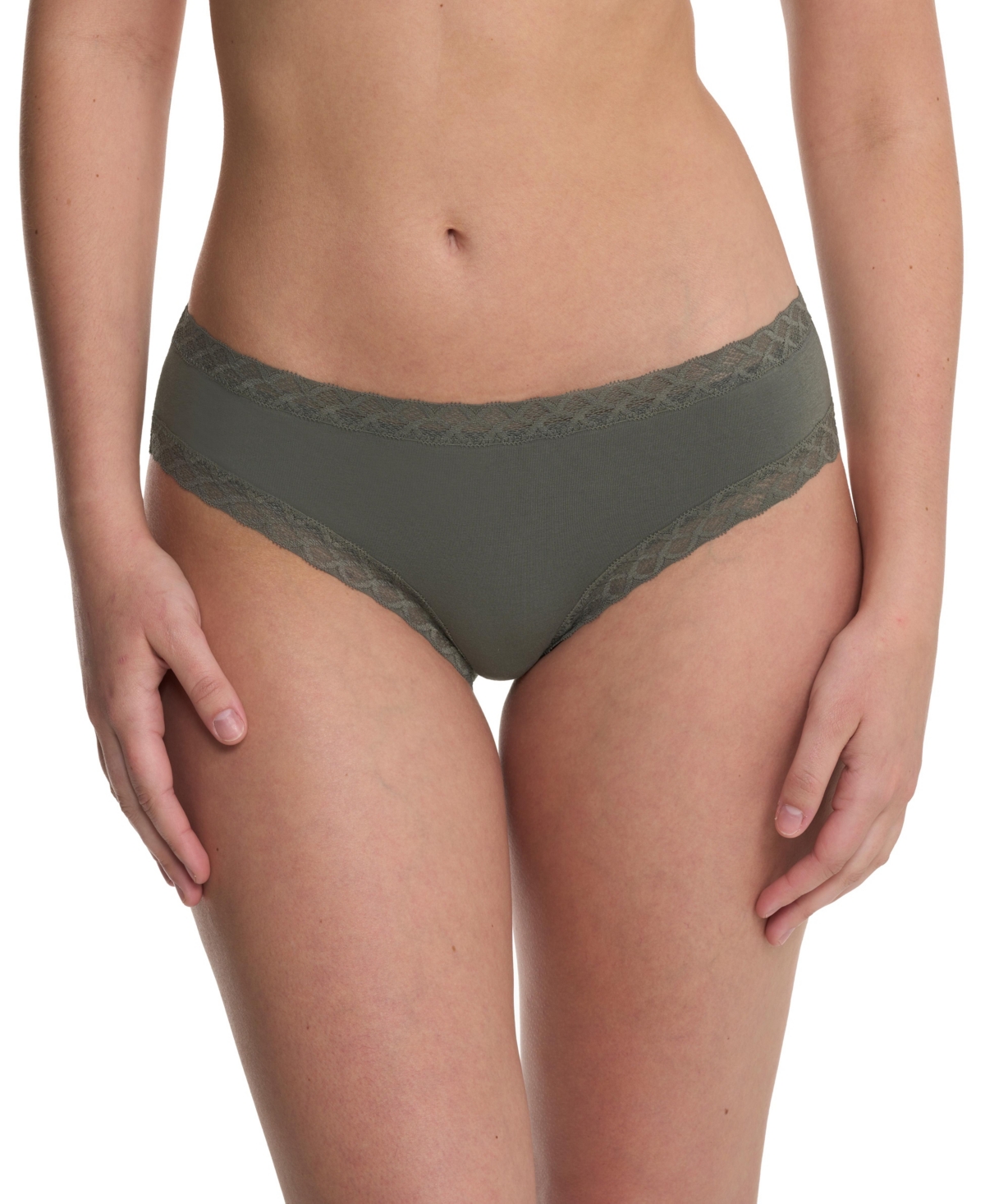 Natori Women's No-show Pima Cotton Bliss Girl Brief With Lace