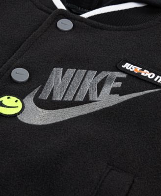 Toddler Boys Hooded Varsity Jacket