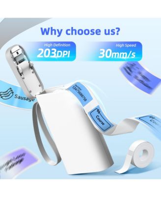 POLONO Label Maker Machine with Tape, P21-A Bluetooth Label Printer, Wireless Mini Label Makers with Multiple Templates for Organizing Office Home, White