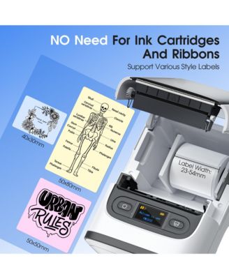 PM220S Portable 2" Bluetooth Thermal Label Printer. Ideal for addresses, logos & stickers. For small business, office & home use with phone/tablet/PC