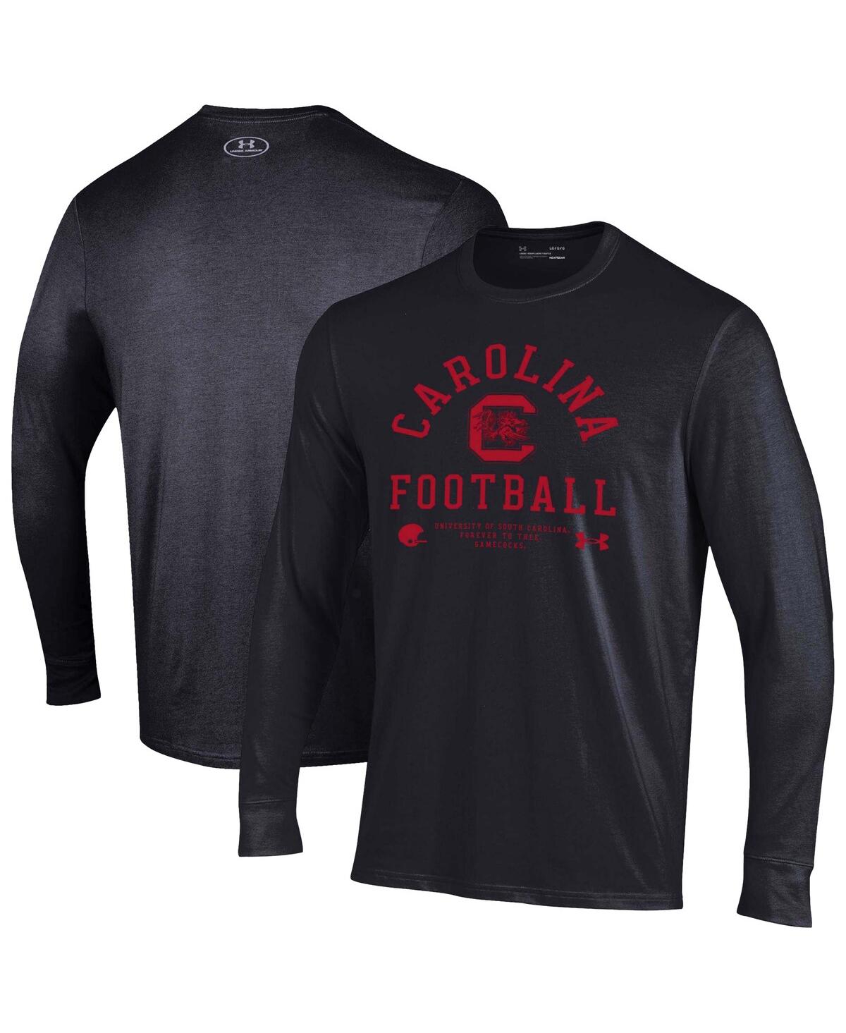 Men's Black South Carolina Gamecocks 2025 Sideline Football Performance Cotton Long Sleeve T-Shirt - Black