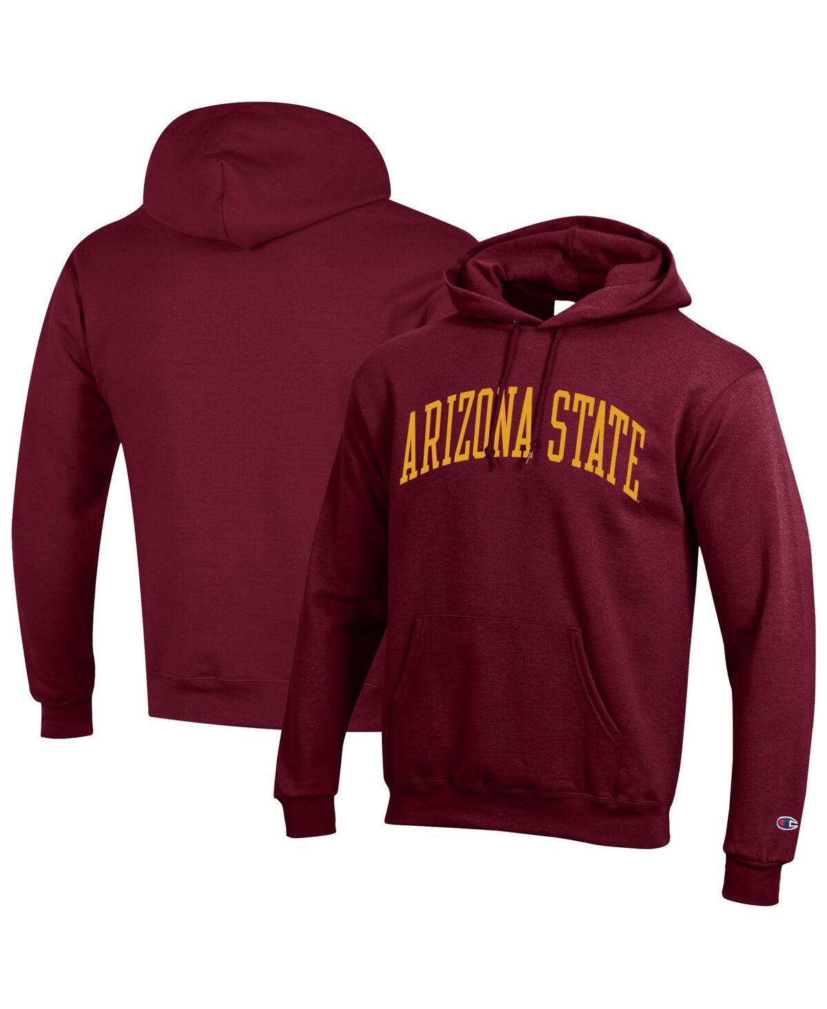 Men's Maroon Arizona State Sun Devils Basic Arch Fleece Pullover Hoodie - Maroon