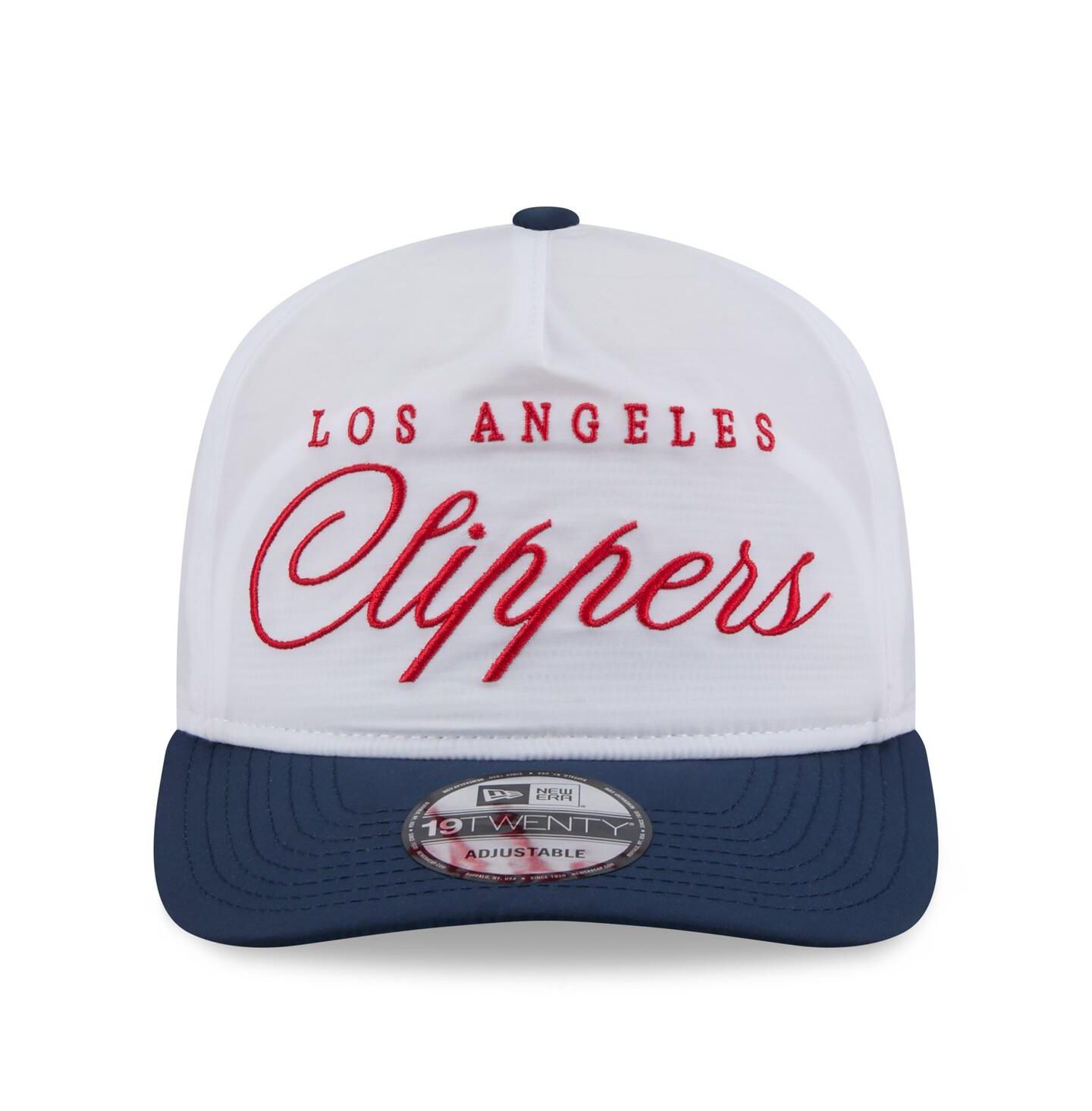 Мужская кепка New Era White/Navy LA Clippers 2025 NBA Draft On-Stage Nylon 19TWENTY Adjustable Hat — фото 4
