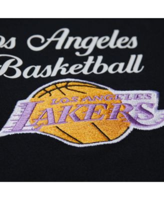 Men's Black Los Angeles Lakers Hardwood Classics Camp Shirt