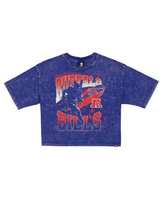 New Era - Women's&nbsp;Royal Buffalo Bills Cropped Boxy Sport Classics Mineral Wash T-Shirt