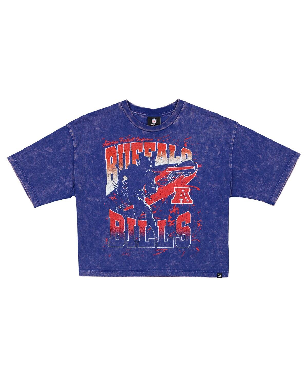 Women'sÂ Royal Buffalo Bills Cropped Boxy Sport Classics Mineral Wash T-Shirt - Royal