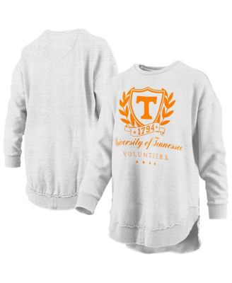 Pressbox - Women's Heather Gray Tennessee Volunteers Field Day M&eacute;lange Poncho Pullover Sweatshirt
