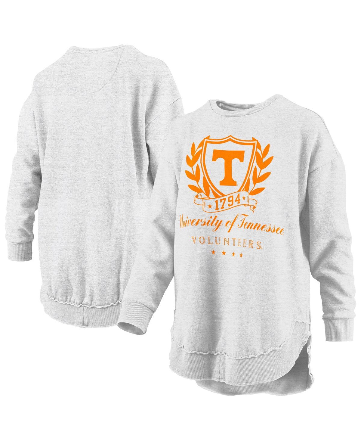 Women's Heather Gray Tennessee Volunteers Field Day Melange Poncho Pullover Sweatshirt - Heather Gray