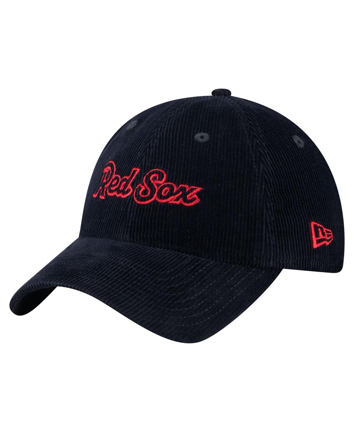 Women's Navy Boston Red Sox Corduroy 9TWENTY Adjustable Hat - Navy