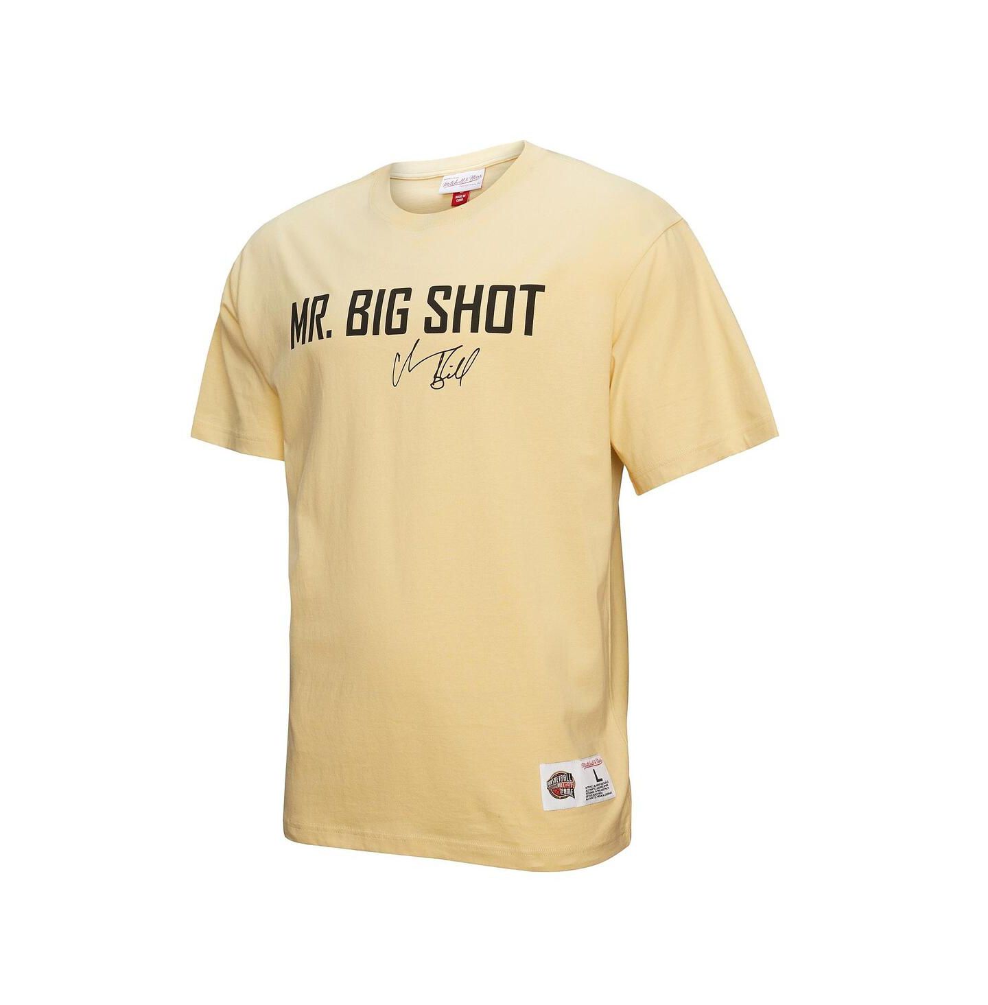 Мужская футболка Mitchell & Ness Chauncey Billups Cream Detroit Pistons Premium — фото 5