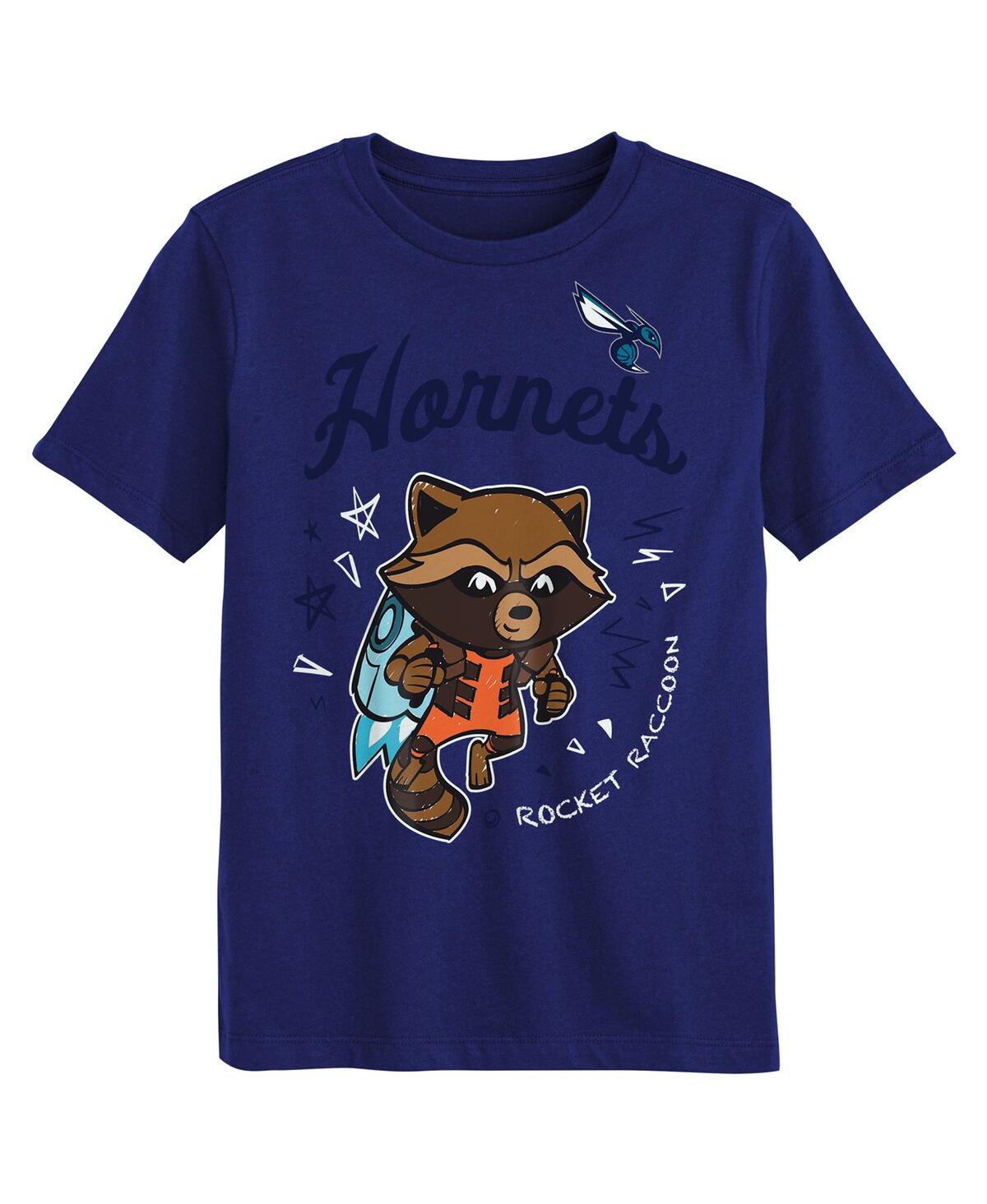 Outerstuff Preschool Sacramento Kings Two-piece Guardians Of The Galaxy T-shirt Set In Blue