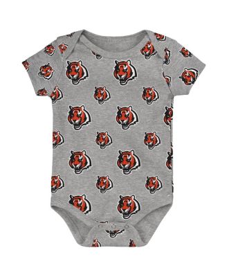 Baby Boys and Girls 3-Pack Cincinnati Bengals Team Starter Bodysuit Set