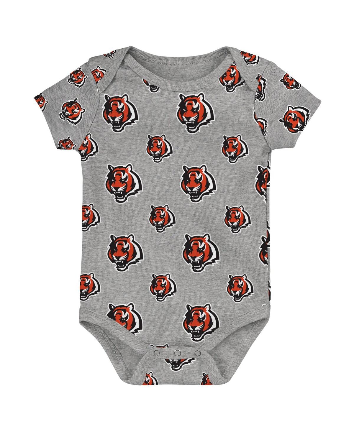 Outerstuff Baby Boys And Girls 3-pack Cincinnati Bengals Team Starter Bodysuit Set In Multi