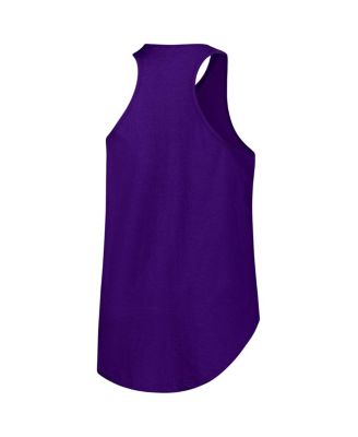 Women's Purple LSU Tigers Plus Size Arch Tank Top
