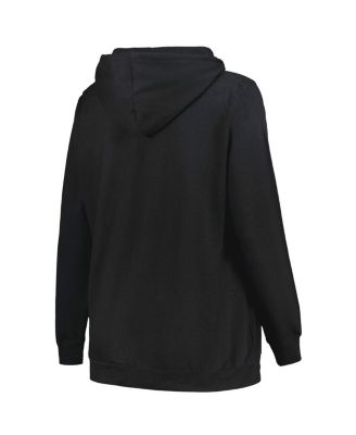 Women's Black Penn State Nittany Lions Plus Size Heart Soul Notch Neck Pullover