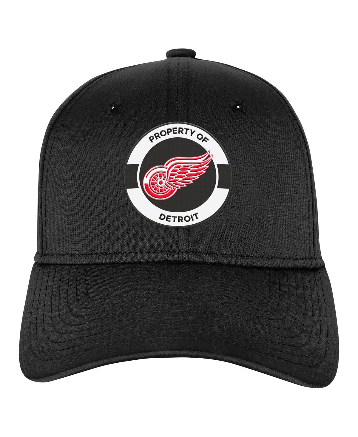 Fanatics Big Boys And Girls Black Detroit Red Wings Authentic Proâ Training Camp Stretch Fit Hat In Black