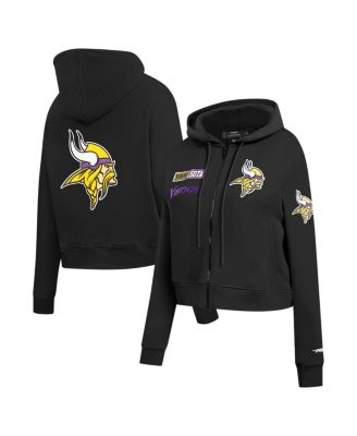 Pro Standard - Women's Black Minnesota Vikings Split Logo Full-Zip Hoodie