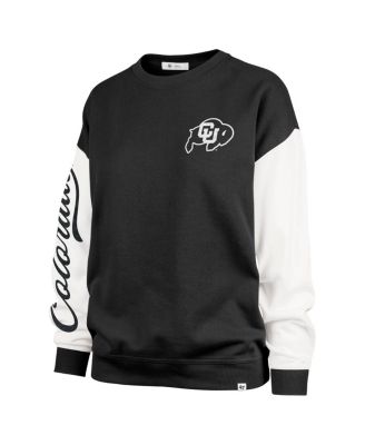 Women's Black Colorado Buffaloes Double Header Rise Andie Pullover Sweatshirt
