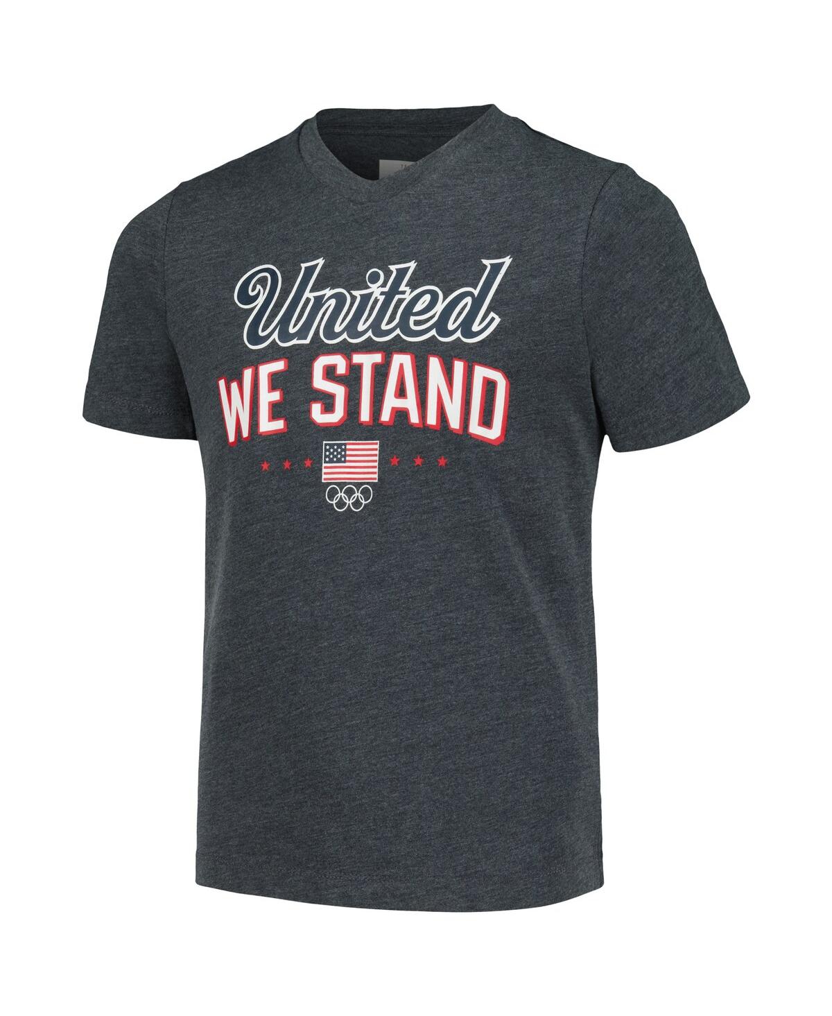 Outerstuff Big Girls Heather Charcoal Team Usa Victory T-shirt In Gray