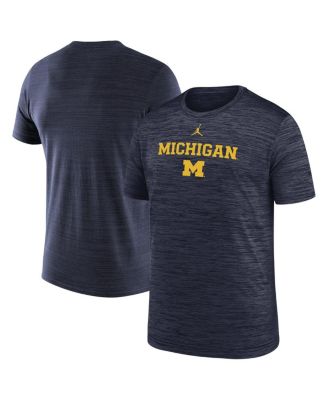 Jordan - Big Boys and Girls Navy Michigan Wolverines Velocity Performance T-Shirt