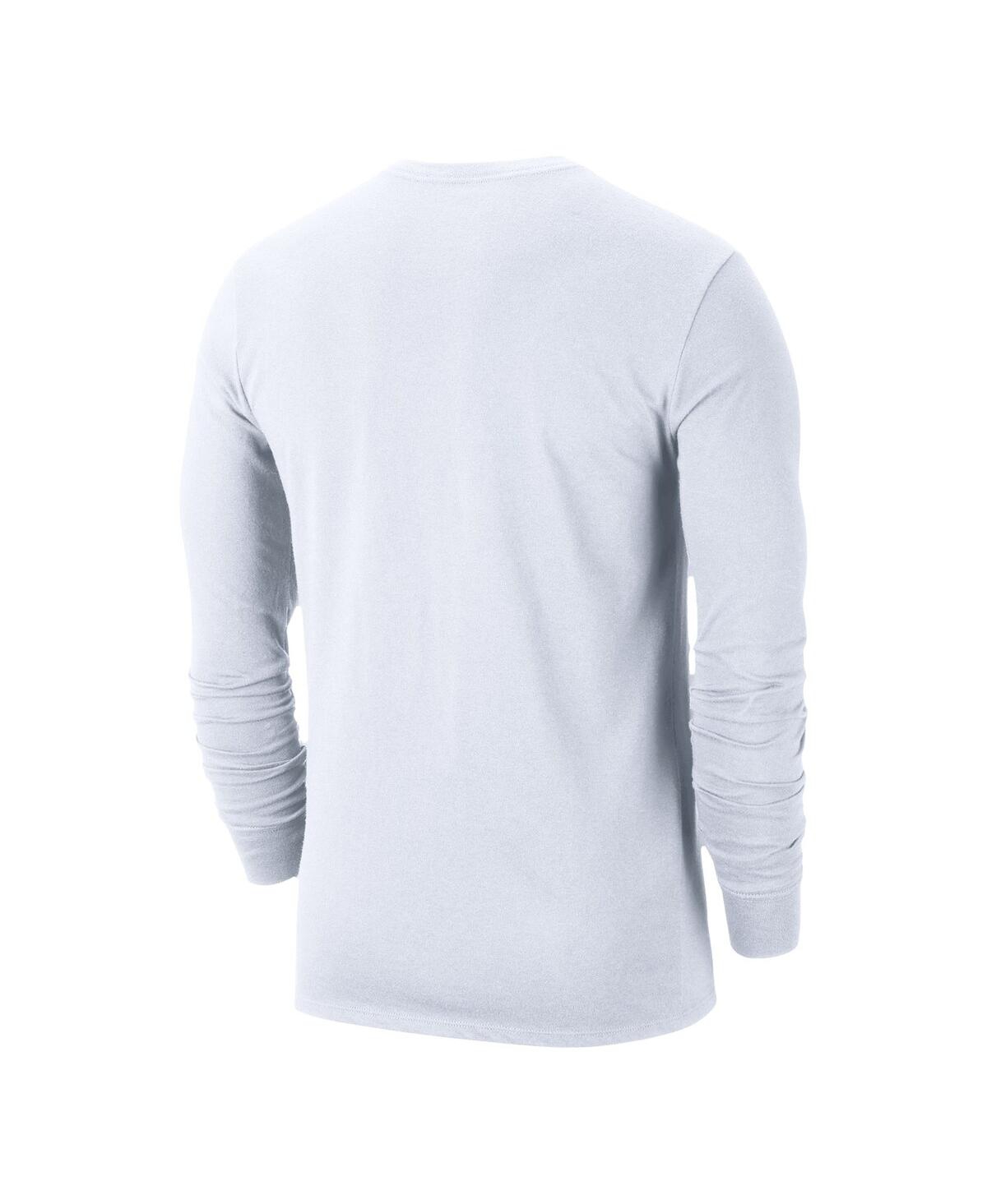 Nike Men's White Team Usa Performance Long Sleeve T-shirt In White
