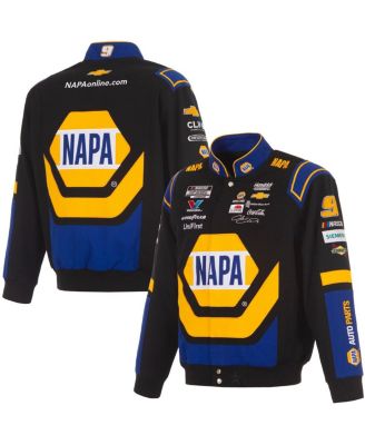 JH Design - Men's Black/Royal Chase Elliott NAPA Full-Snap Twill Uniform Jacket