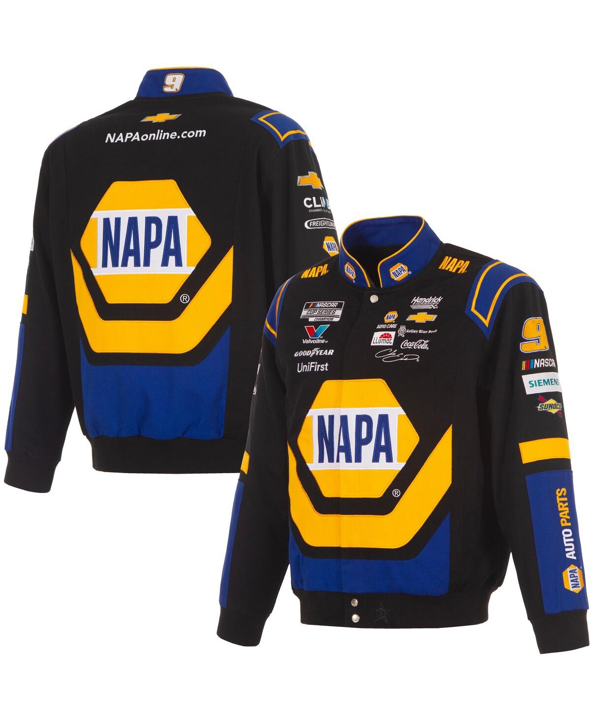 Men's Black/Royal Chase Elliott Napa Full-Snap Twill Uniform Jacket - Black, Royal