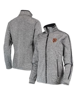 Antigua - Women's Heathered Black San Francisco Giants Full-Zip Golf Jacket